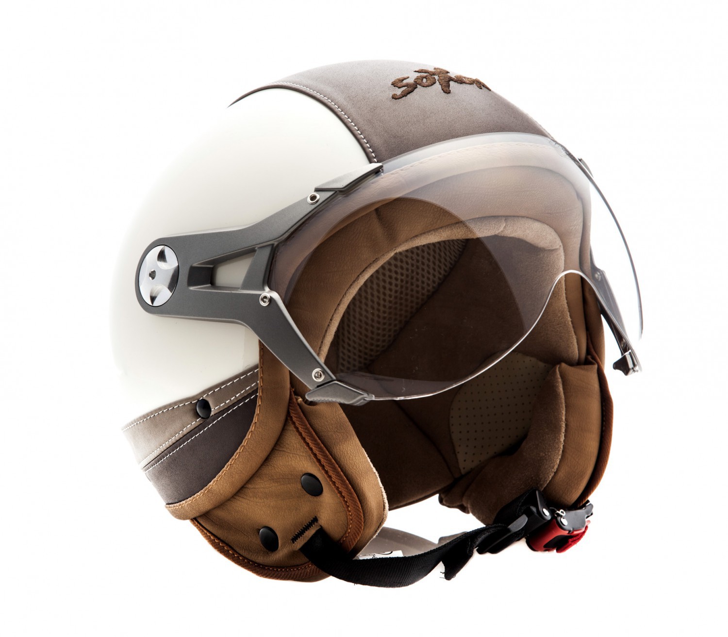 SOXON SP325 Urban C. Leder JetHelm VespaHelm Roller MotorradHelm XS