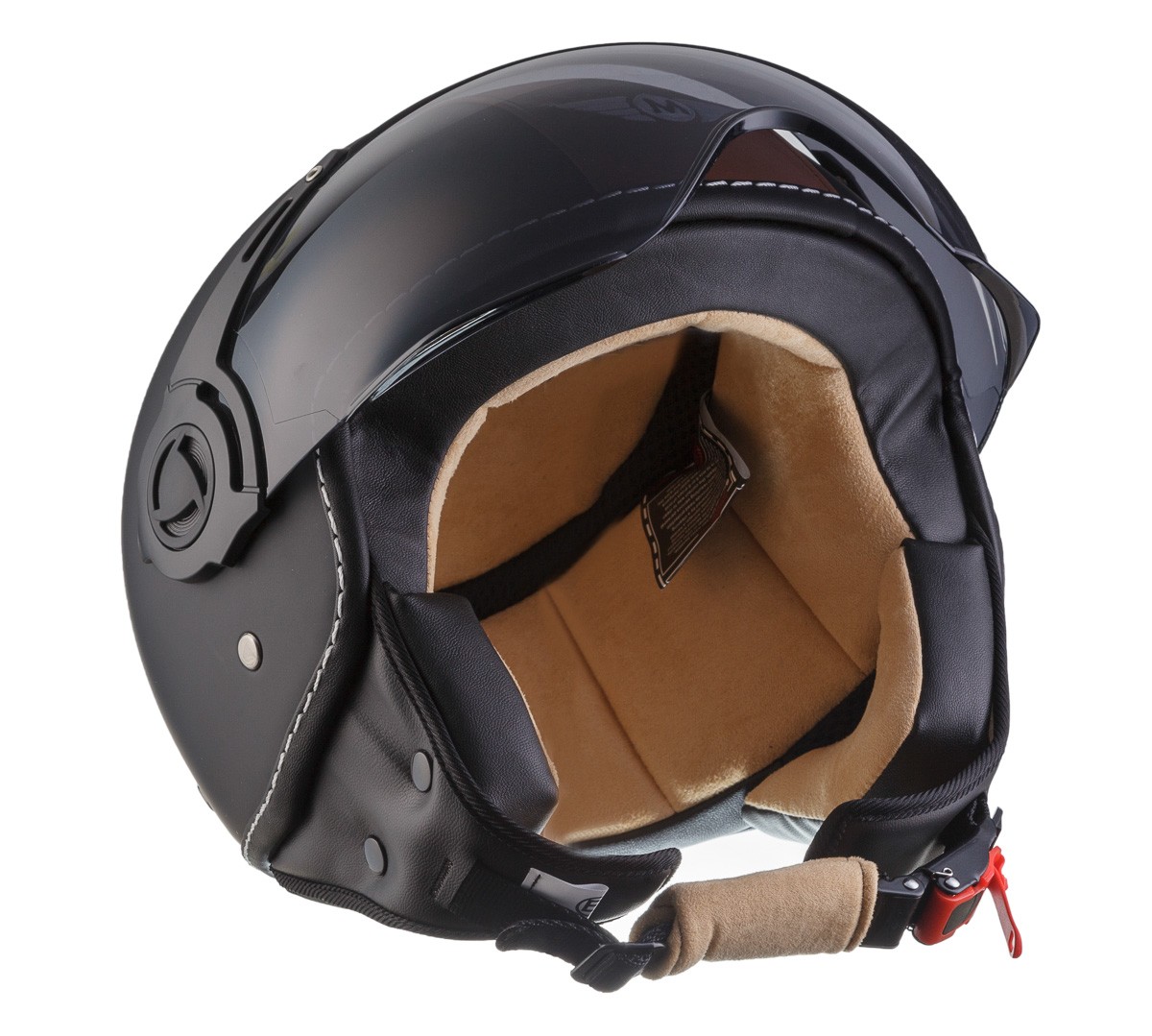 CASCO DemiJET Cuero Scooter Vespa Scooter Helmet MOTO H44 Vintage B XS