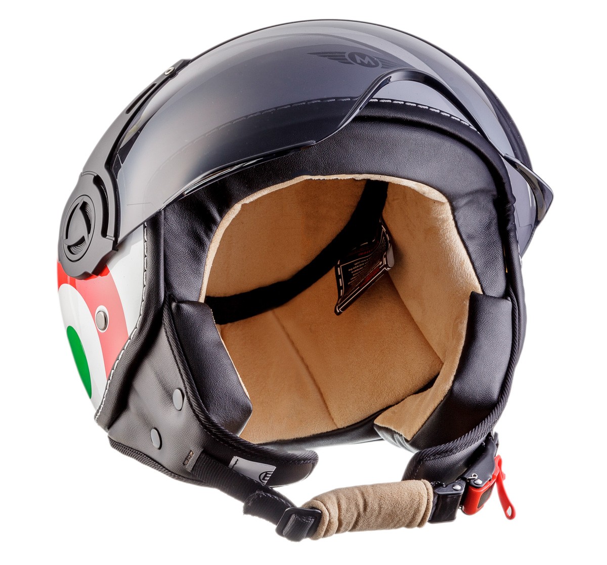 MOTO Helmet H44 Italy + JET RETRO SCOOTER OPEN FACE Motorcycle + XS S M
